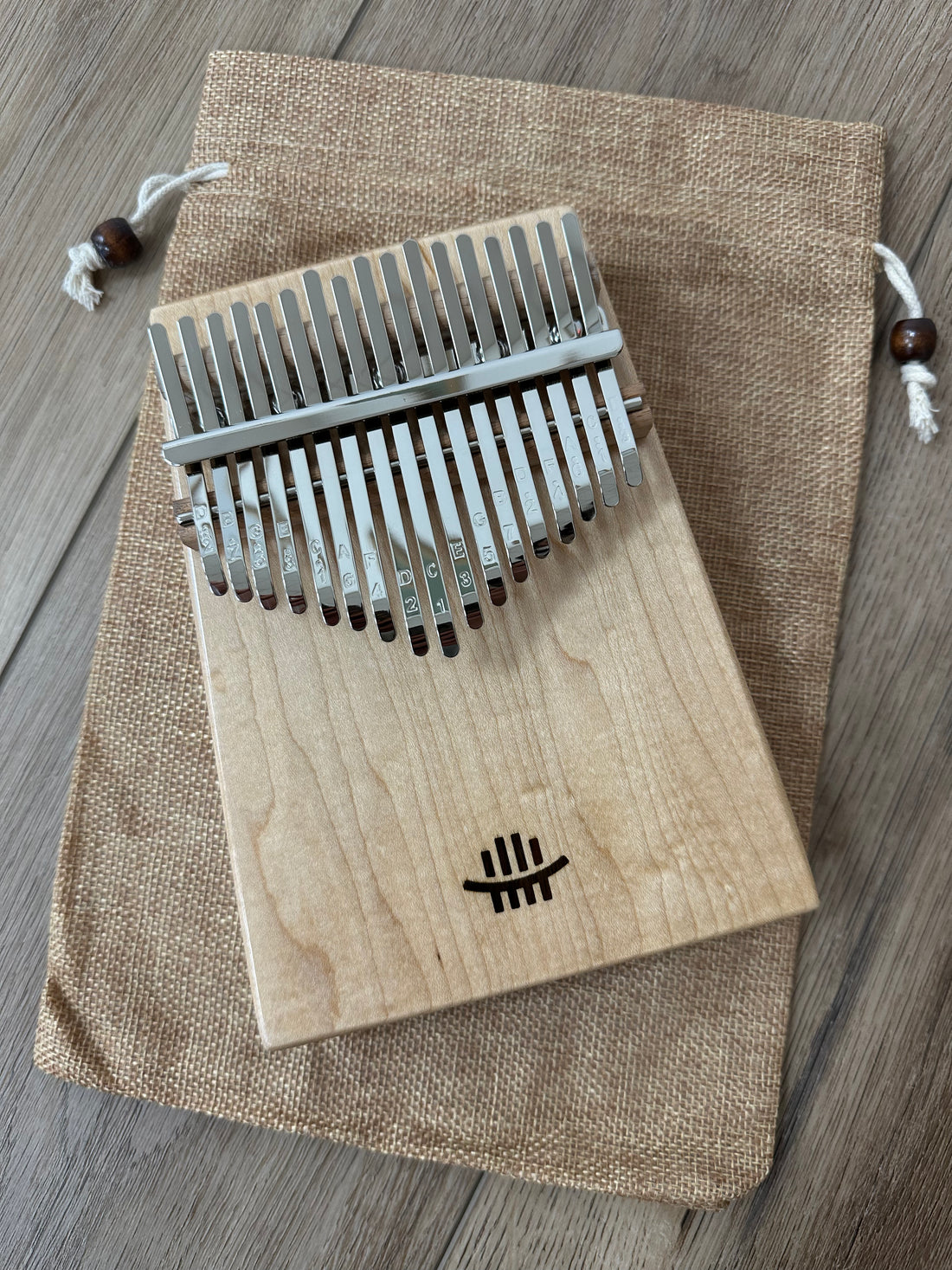 17-key kalimba in maple wood