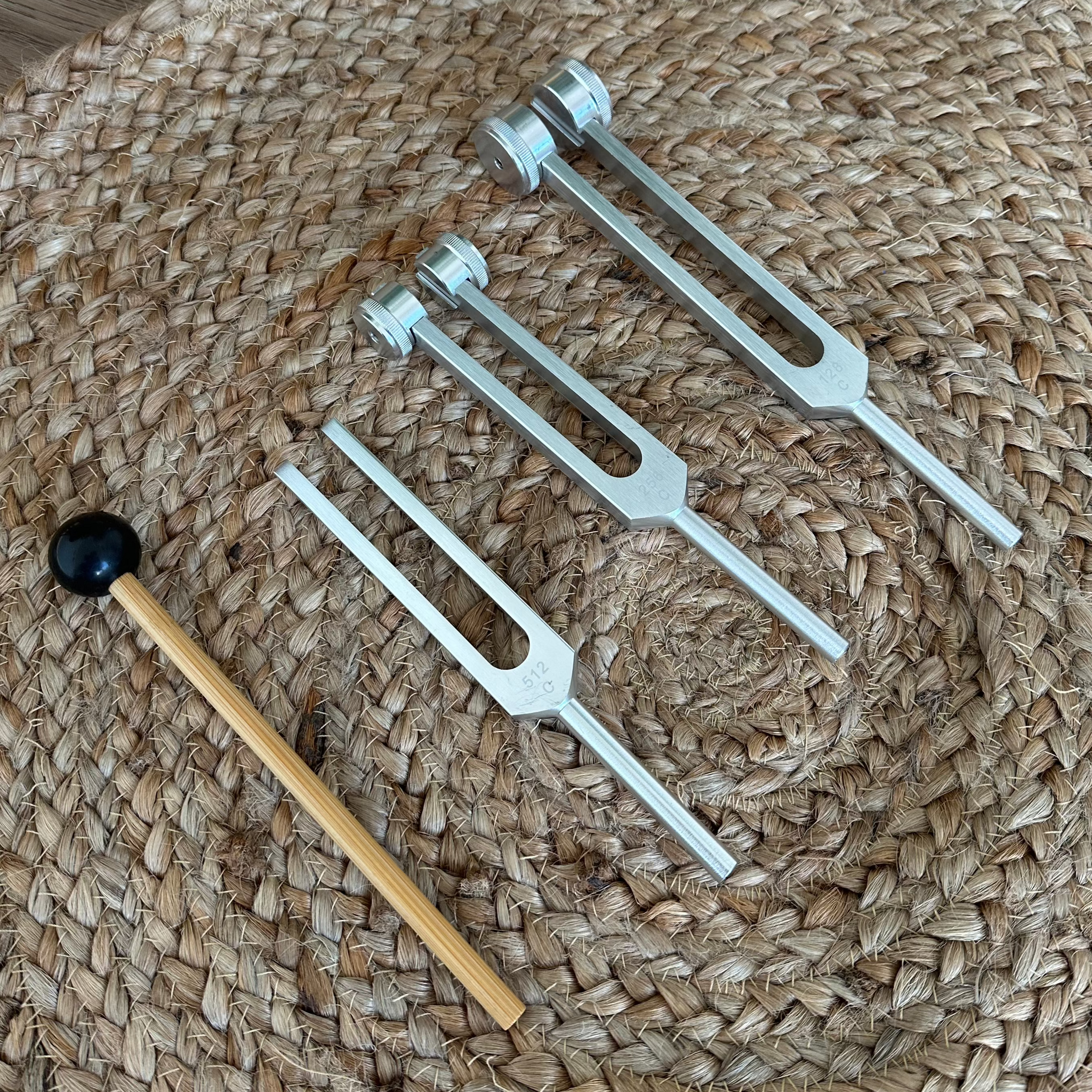 Silver Tuning Fork Set of 3